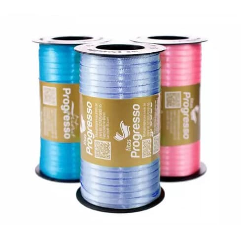 Fita Cetim Nº 0 Progresso 100 metros x 4mm 100% Poliéster Várias Cores