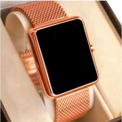 Relógio Touch Feminino Dourado Rose 564