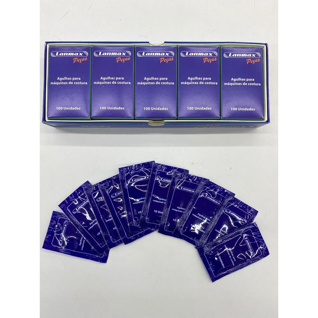 Agulha DPX5 cabo grosso para maquina de costura reta industrial marca lanmax pacote com 10 agulhas