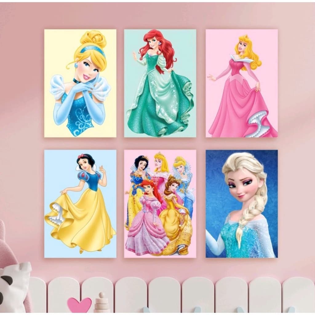 Quadros Decorativos Infantil para Quarto Princesas Disney  20x30 cm