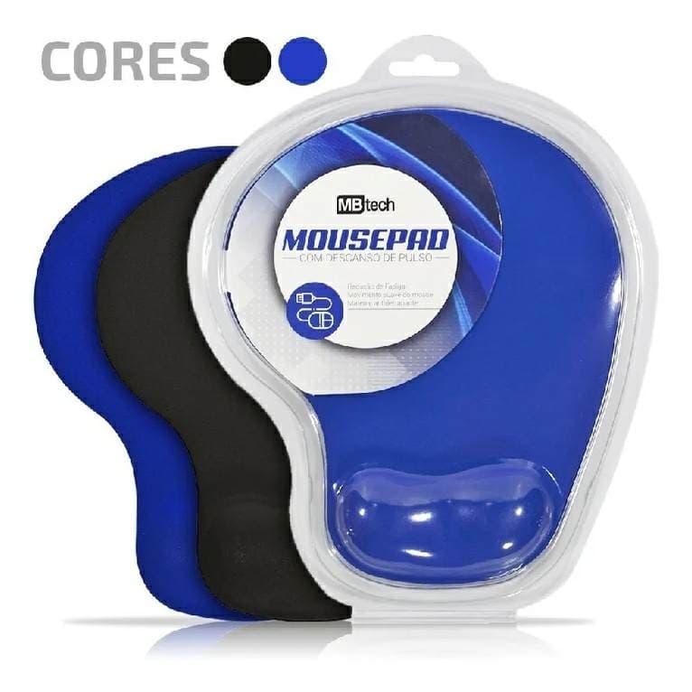 Apoio de Gel para Mouse Pad 100% Original nas Cores Preto e Azul