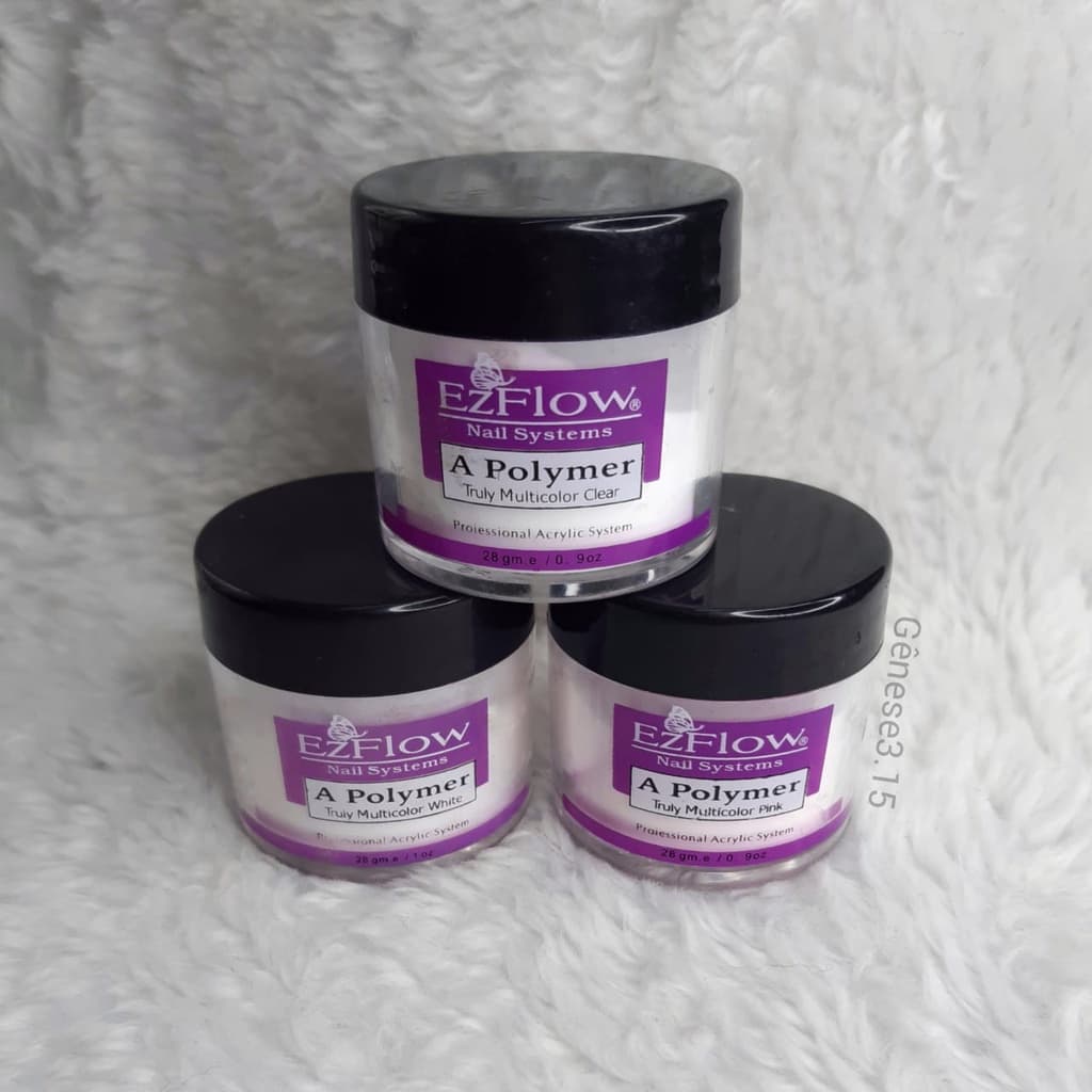 Pó Acrílico Ezflow 28g Unhas Alongamento Manicure Profissional