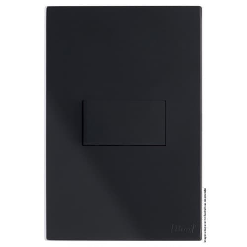 Conjunto Interruptor Simples Preto Fosco Tecla Apagador Acendedor Kit Recta Blux