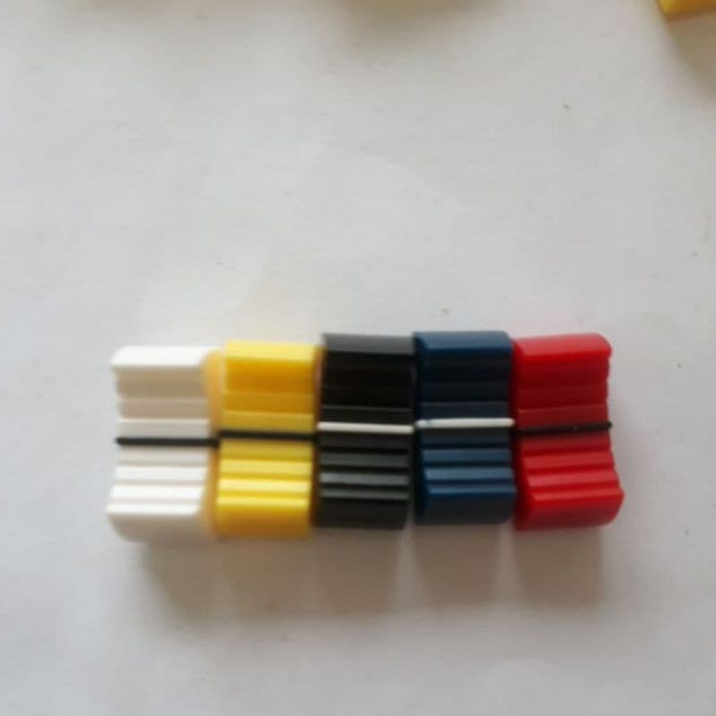 5 X Knob Deslizante P/ Potenciômetro Eixo 4mm Para Mesa Som Mix Amplificador