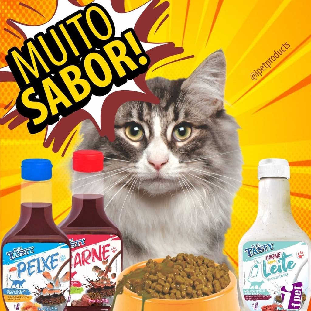 Molho Especial Para Ração de Gato - 250g - Ipet