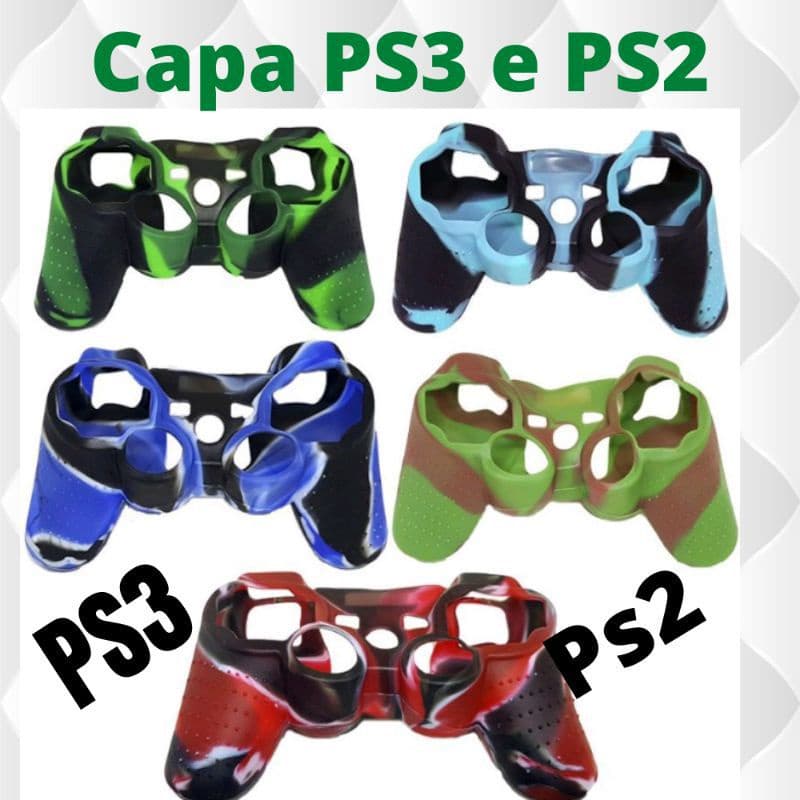 CAPINHAS DE SILICONE EM ALTA QUALIDADE GRÁFICA SERVE  NOS CONTROLES PARA PS2 e PS3