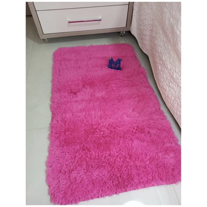 Tapete MEIA Passadeira de pelo alto 0,55x1,00cm felpudo shaggy (peludo) Promoção