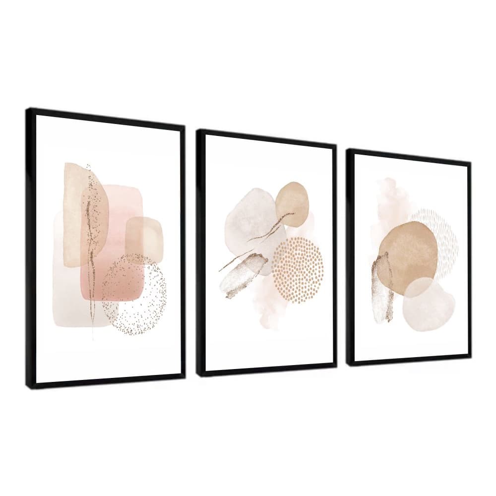 Quadros decorativos escandinavo abstrato quarto sala