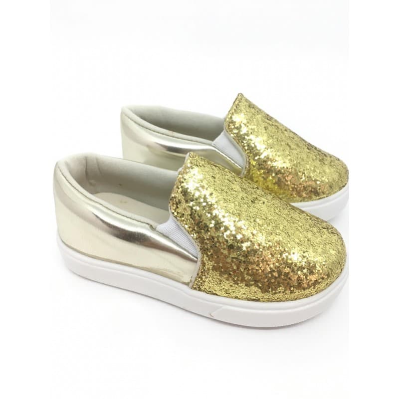 Slip On Infantil Tenis Glitter Feminino Tenis Infantil Feminino