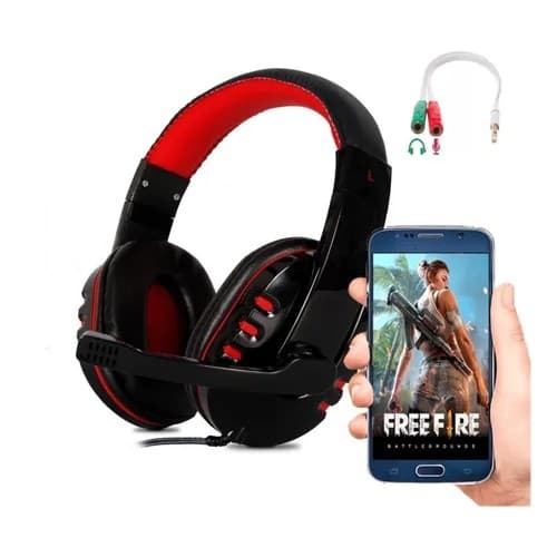 Fone de Ouvido Headset Gamer Guerra Jogos E-Sports Microfone P2 LED