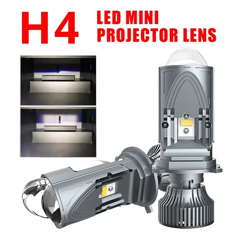 H4 100W 30000LM Farol LED Super Brilhante Para Carro Auto 9003/HB2 Mini Projetor De Lente Dupla Lâmpada De Alto Baixo