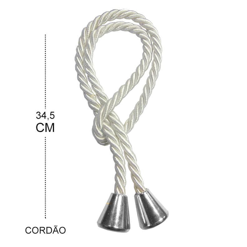 6 Enfeites Cordão com Detalhe Prata ou Ouro para Saboneteira / Difusor
