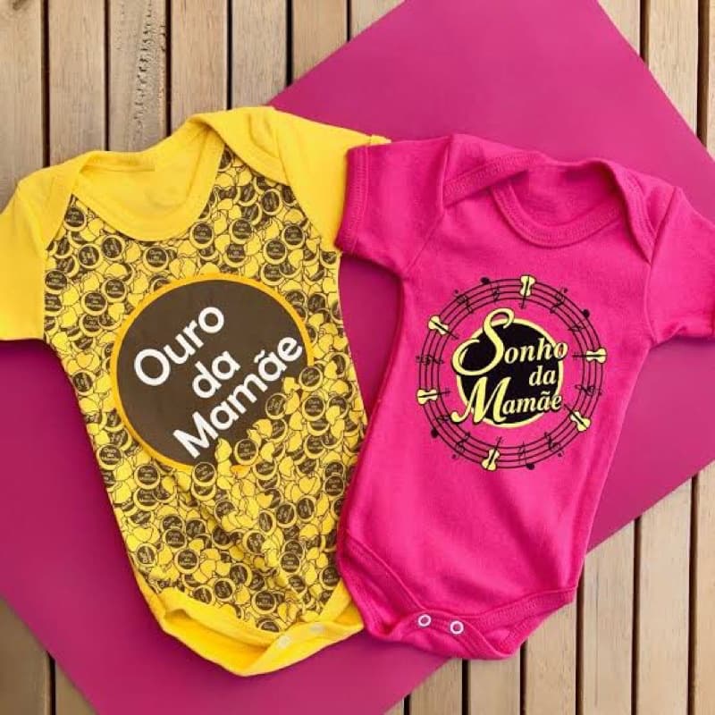Body temático mesversário Bombom Sonho e Ouro da Mamãe