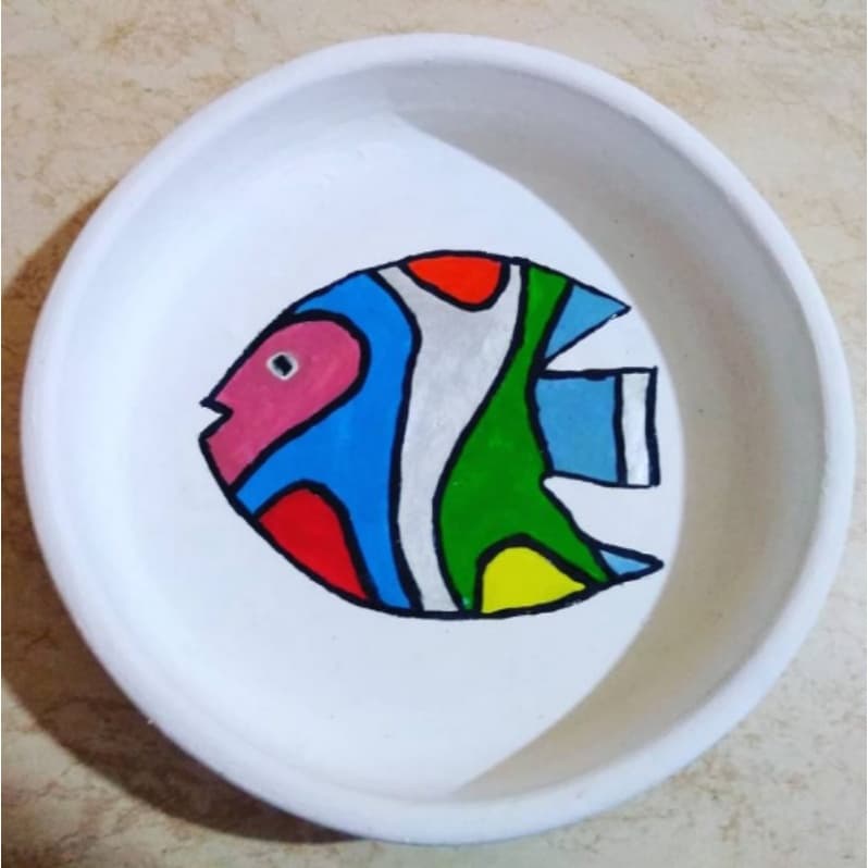 Pratos cerâmica pintados a mão