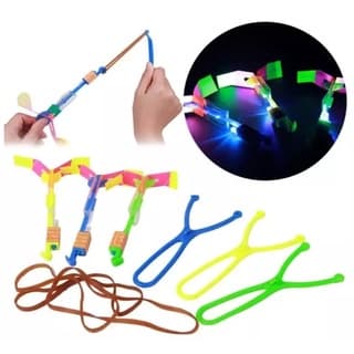 Estilingue Luz de Led Ao Ar Livre Luminoso Efeito Noturno Colorido Brinquedo Girocoptero