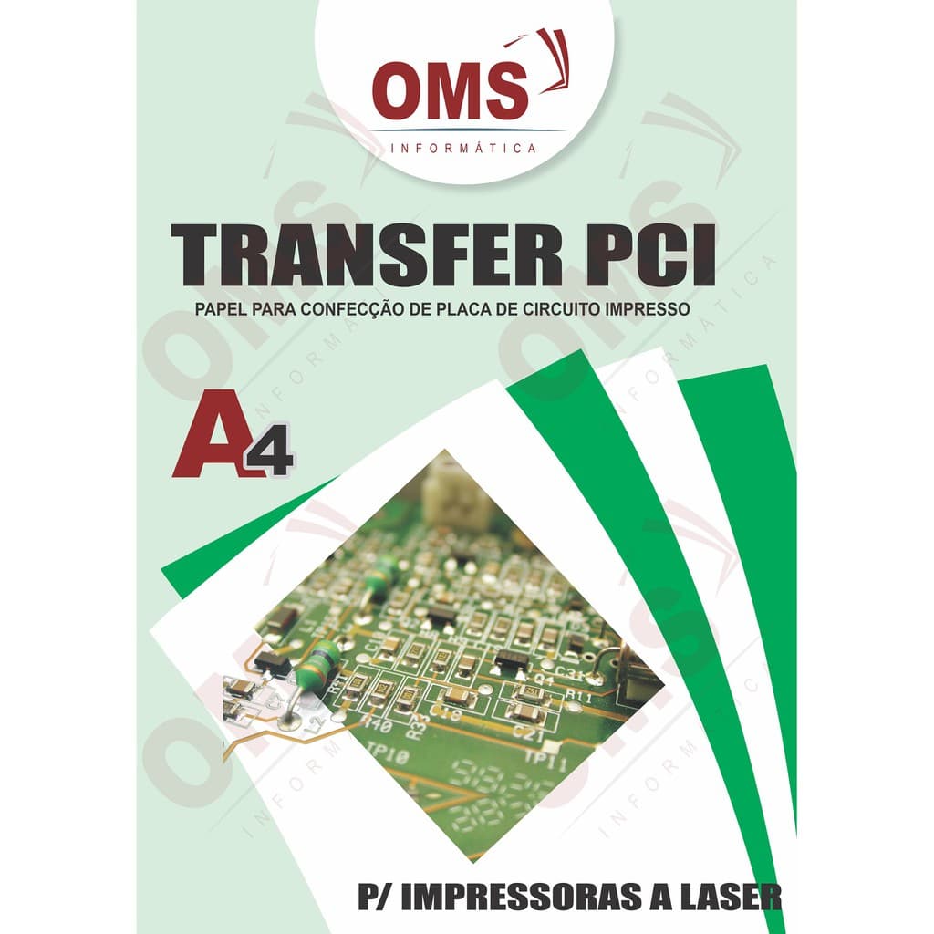Papel Transfer Pci A4 Pct 10 Folhas (p/ Confecção De Placa De Circuito Impresso)