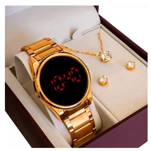 Relógio Touch Feminino silicone Rose 4564