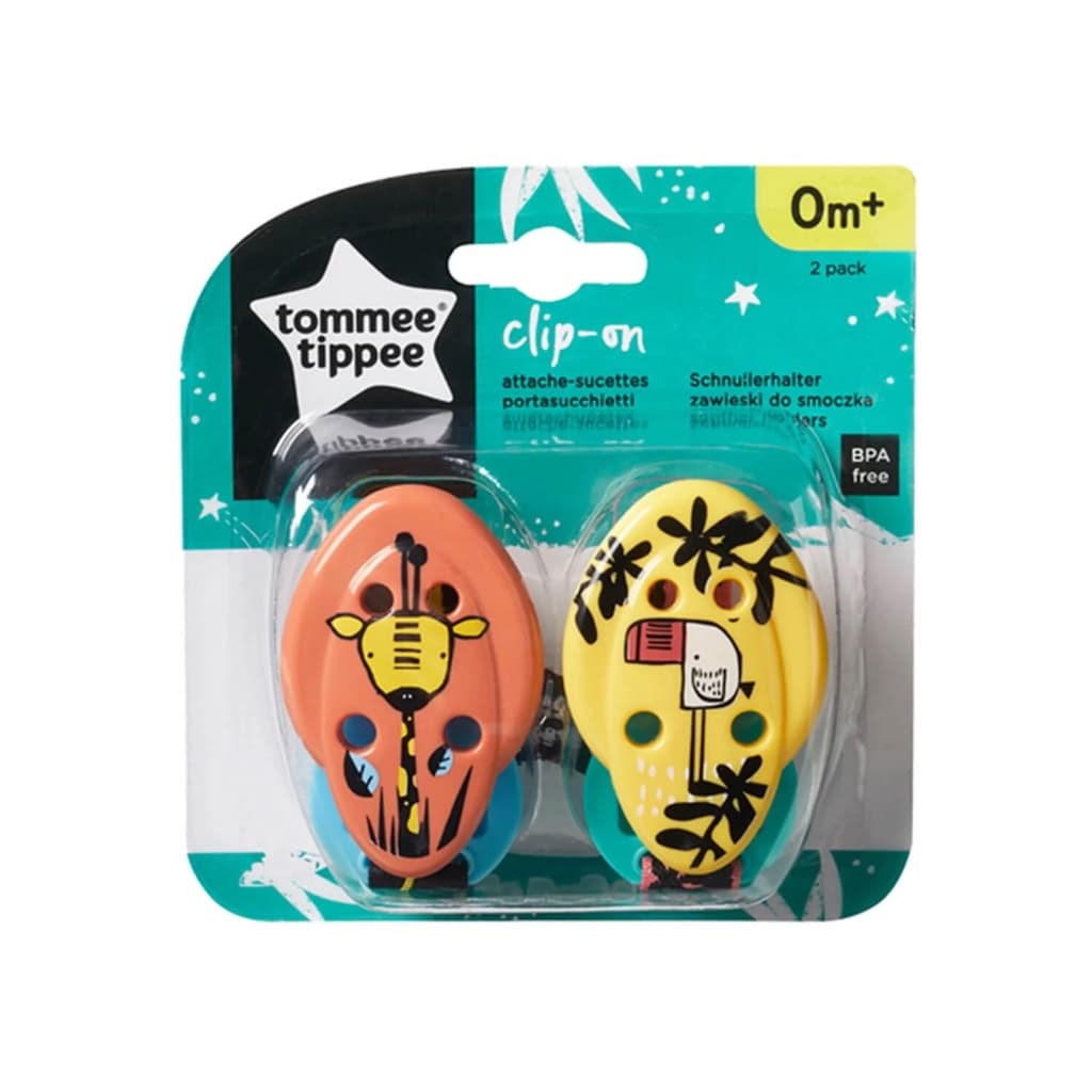 Kit 2 Prendedores Chupeta Tommee Tippee | Bebê | Bichinhos | Clip On | Universal | BPA Free | 0m+