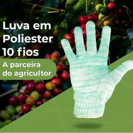 Luva 10 fios Poliéster Multiuso