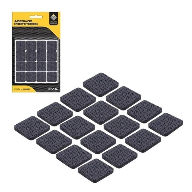 Kit c/32 un Feltro Protetor de Móveis Quinas Proteção Auto Adesivo Eva Quadrado