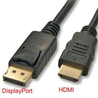 Cabo Displayport para Hdmi Blindado Cabo Dp Hdmi 1,8 Metros
