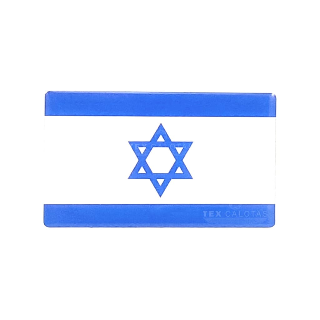 Bandeira Resinada Automotiva Israel - 9x5,4cm