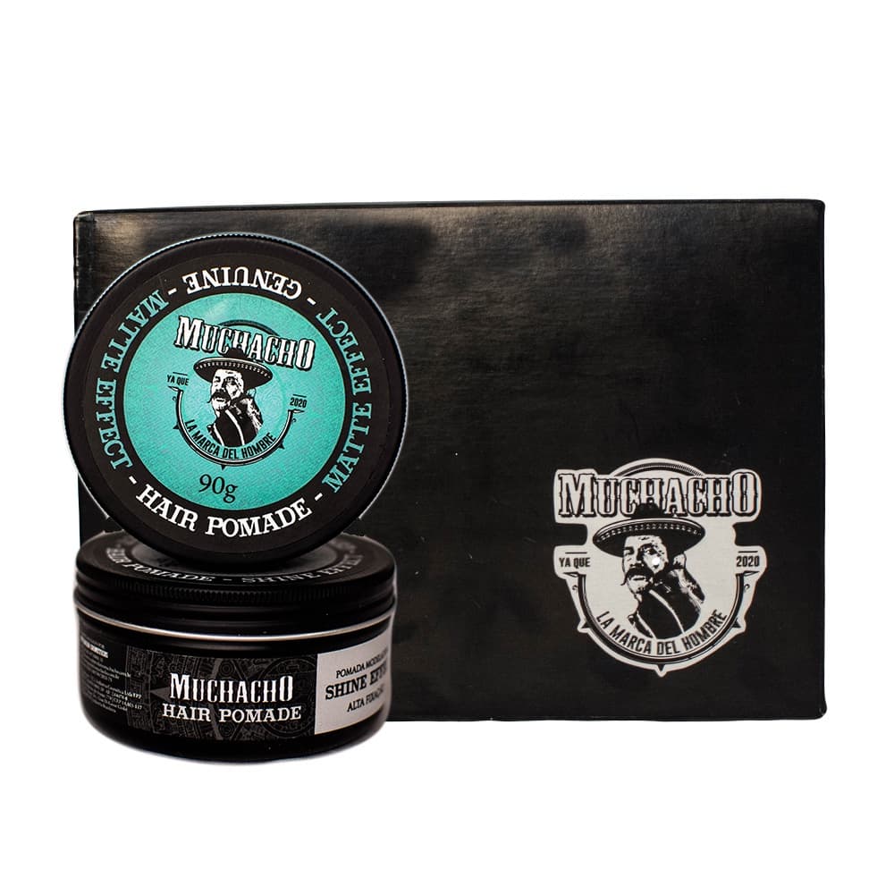 Kit Pomada Modeladora Muchacho Matte Efeito Seco + Pomada Modeladora Muchacho Brilho