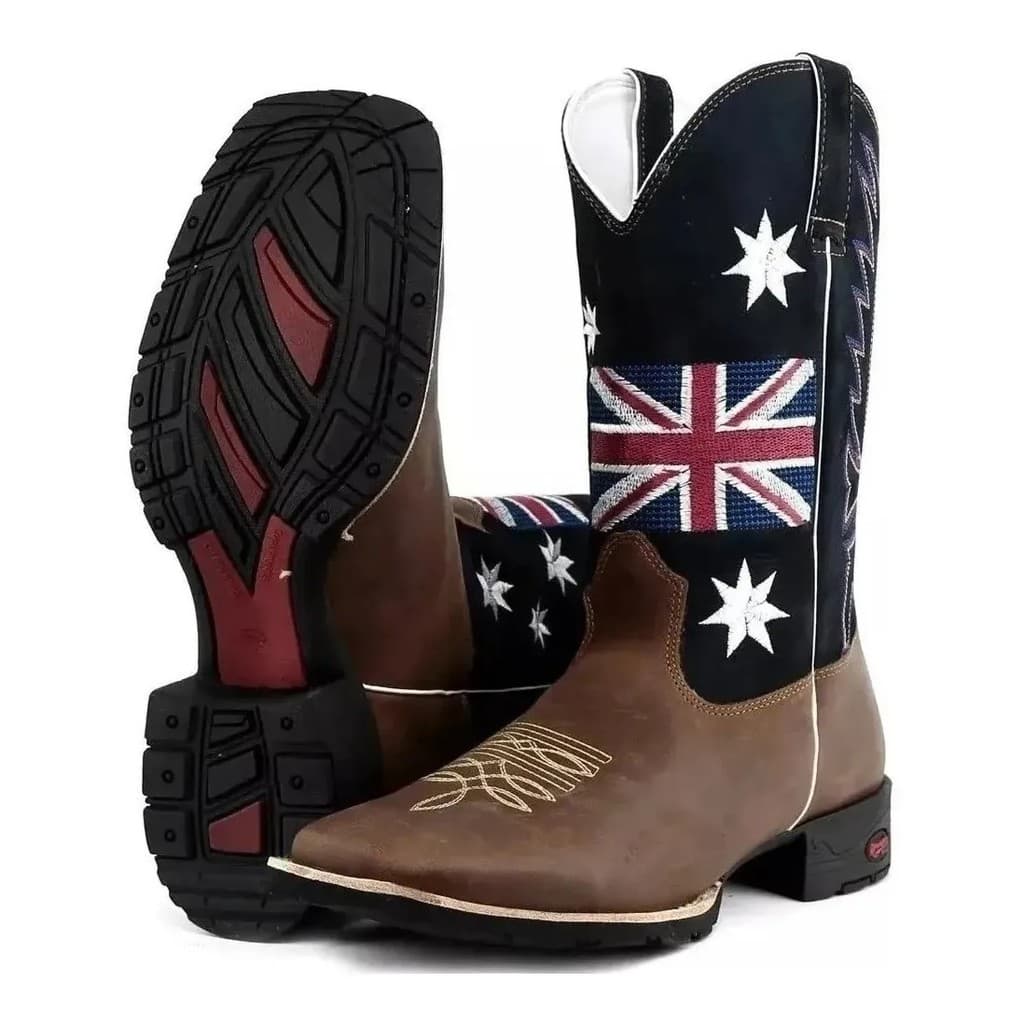Bota Infantil Cowboy Menino Peao Rodeio Bordado Inglaterra Couro  Texana Montaria