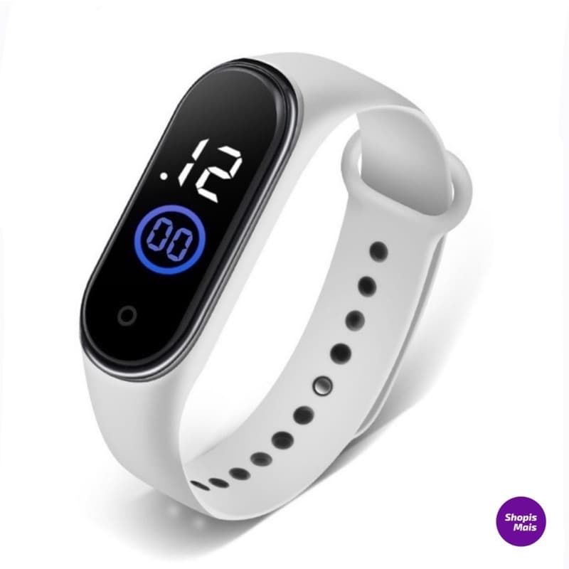 Relogio De Pulso Bracelete Watch Digital Led Prova D'água