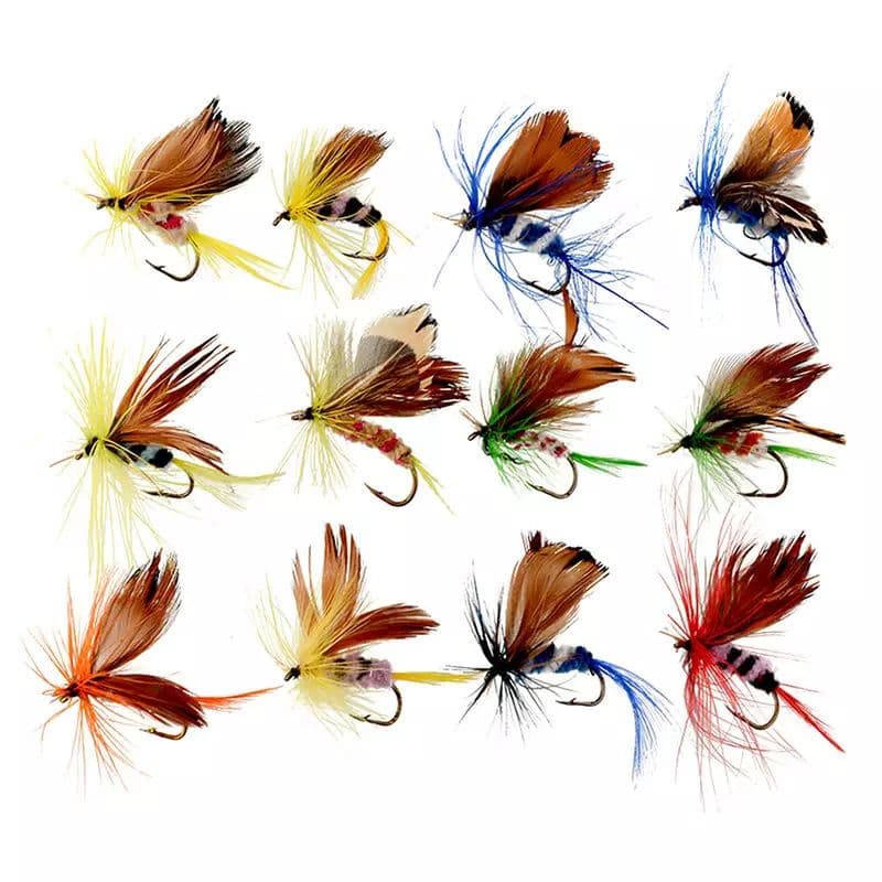 kit 12 iscas artificiais fly insetos lambari com anzol