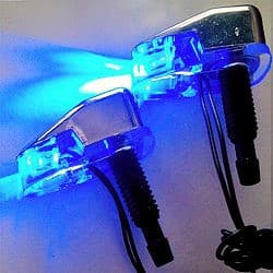 Brucutu Esguicho de Agua do Parabrisa Led Neon Cromado e Azul preço pelo Par