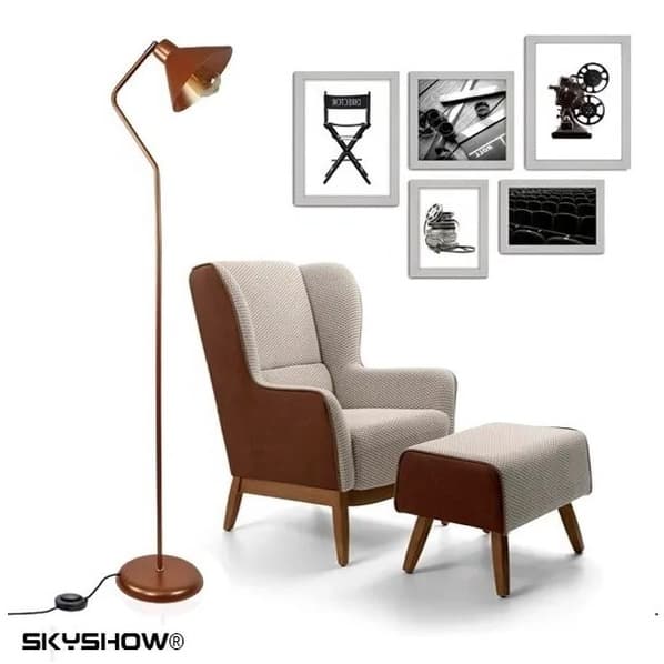 Luminária Piso Thor  Skyshow® Abajur Chão Coluna Sala Quarto