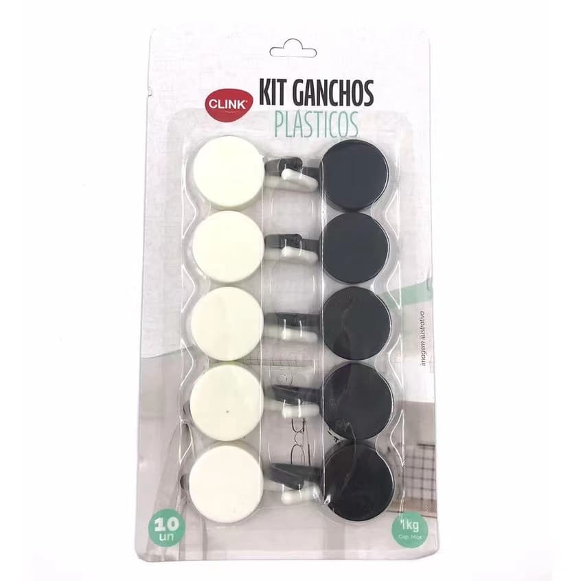 Kit 10 Gancho Adesivo Pequeno-Compacto Com Dupla Face VHB Para Parede Discreto Pendurar Objetos/gancho de parede adesivo cozinha auto pendurar ganchos