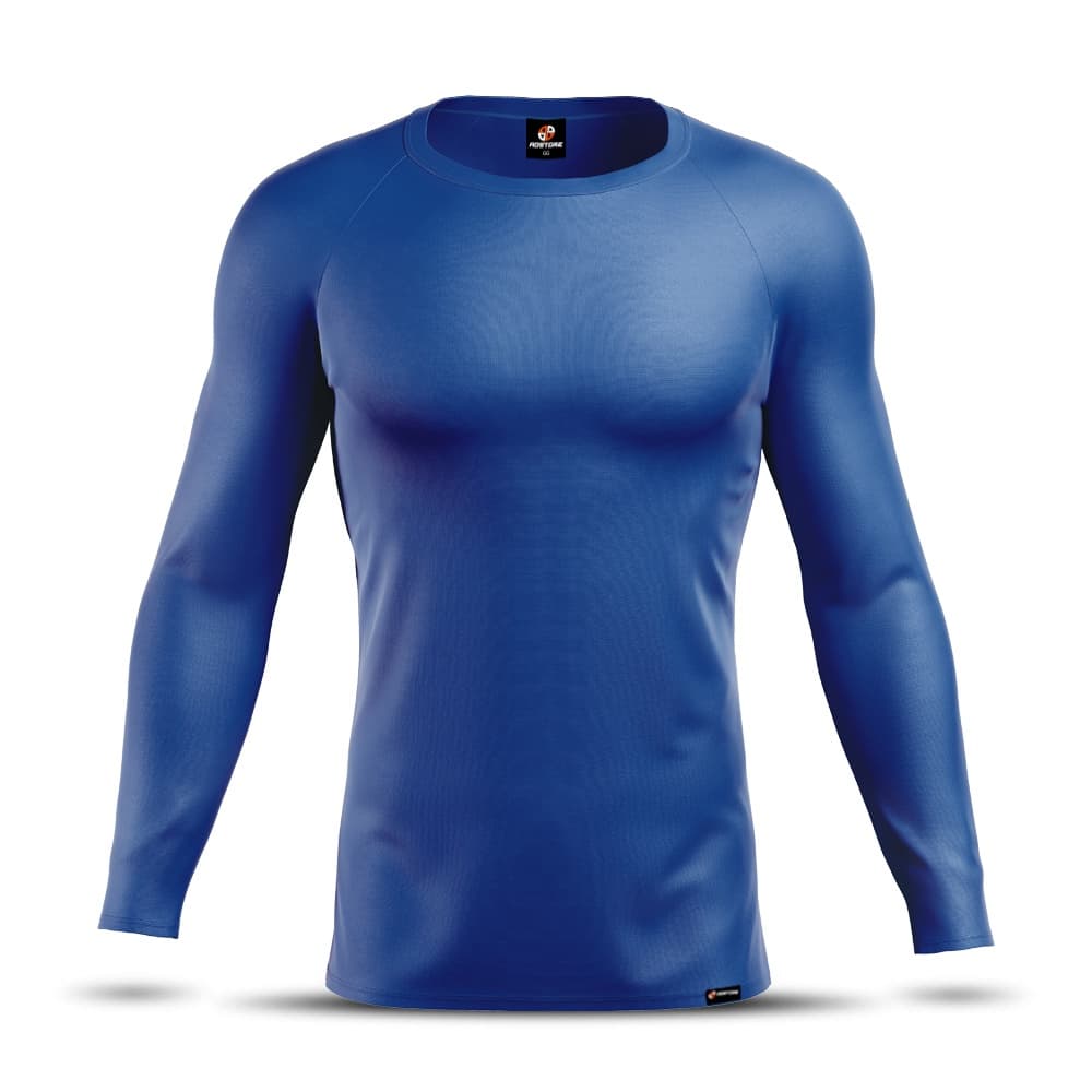 Camiseta Camisa Térmica Masculina Feminina Azul Royal Ciclismo Segunda Pele Plus Size G1, G2, G3 Uv50