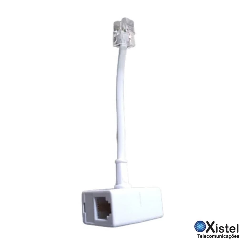PLUG ADAPTADOR C/2 SAIDAS RJ 11 C/FIO Marfim