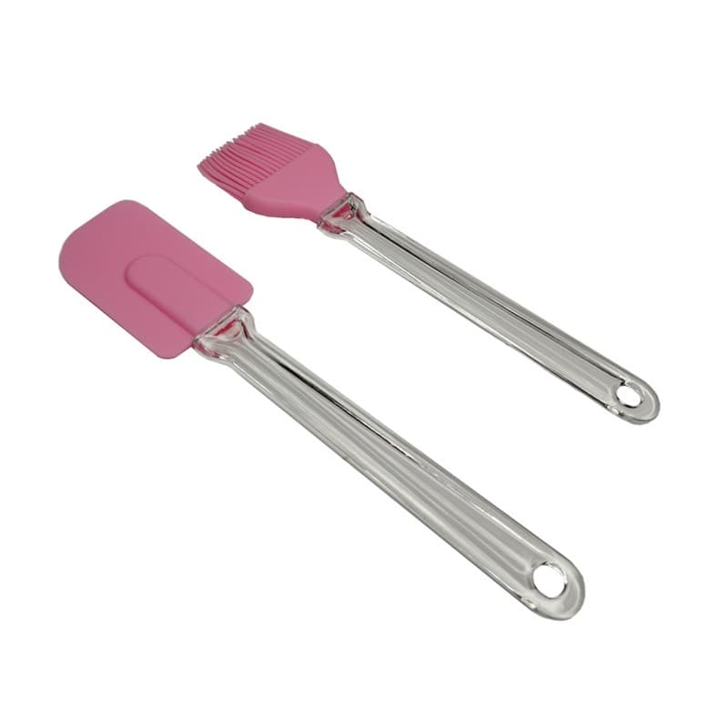 Kit Pincel Culinário e Espátula Cores Sortidas