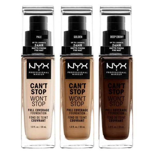 BELEZAMINHA | NYX Base para o Rosto Can’t Stop Won’t Stop Full Coverage – À Prova D’água – Longa Duração