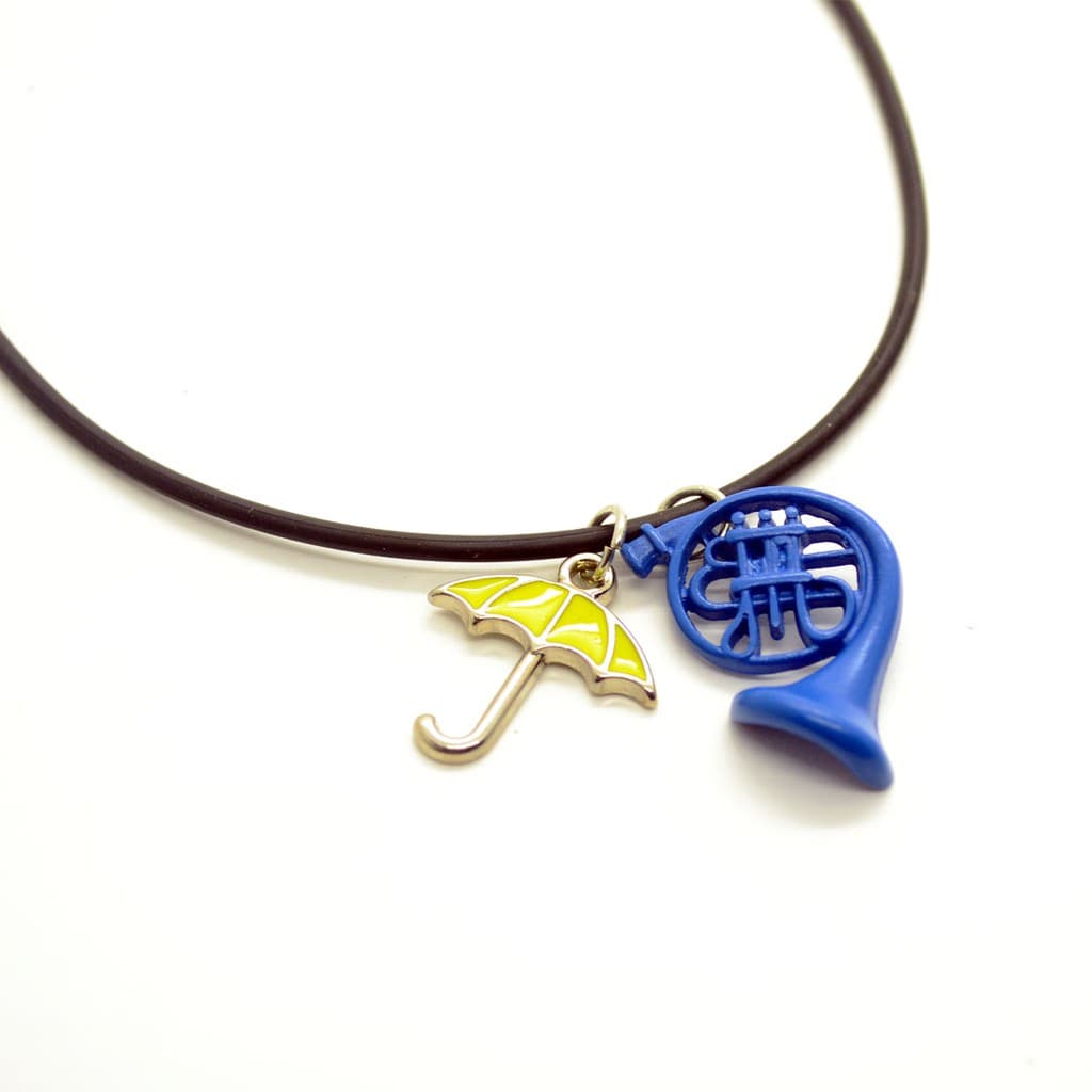 Colar Personalizado How I Met Your Mother Inspirado Na Série Pingente Guarda Chuva Amarelo Tromba Azul De Metal Presente Corrente Elegante Decorativo