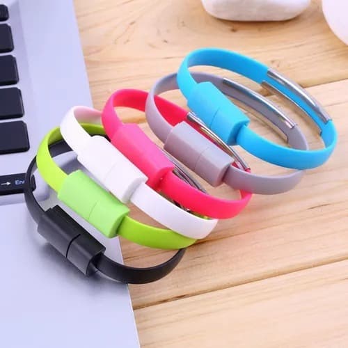 Cabo Pulseira de Carregamento / Cabo De Dados Micro Usb V8 /  Cabo USB-A Lightning Para Iphone - Diversas Cores