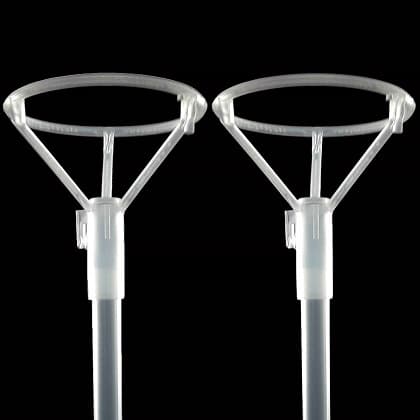 Kit 10 Pega Balão Vareta Suporte Bubble Metalizado Grande Grosso Haste Led Mesa Transparente 50 Cm