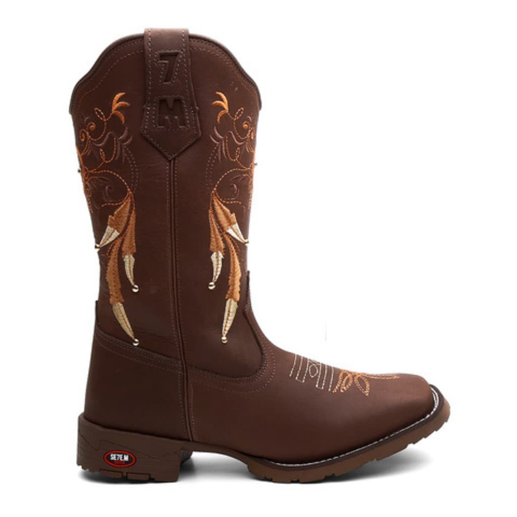 Bota Texana Feminina Marrom Country Filtro Do Sonho 7mboots