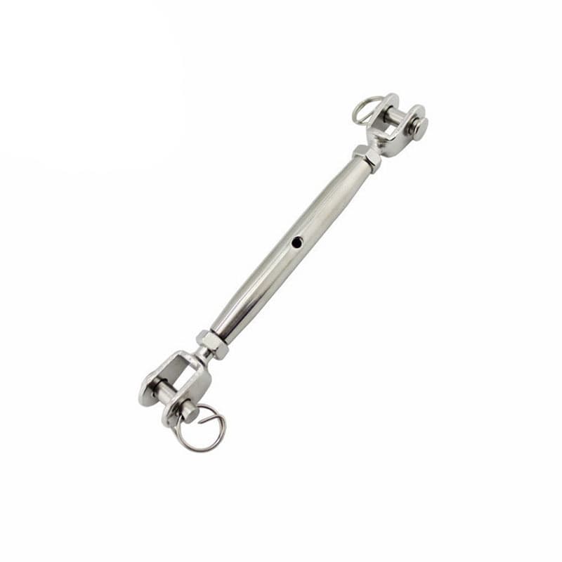 esticador p/ cabo de aço / tubular corpo fechado / inox 316 / manilha - manilha / 6mm M6