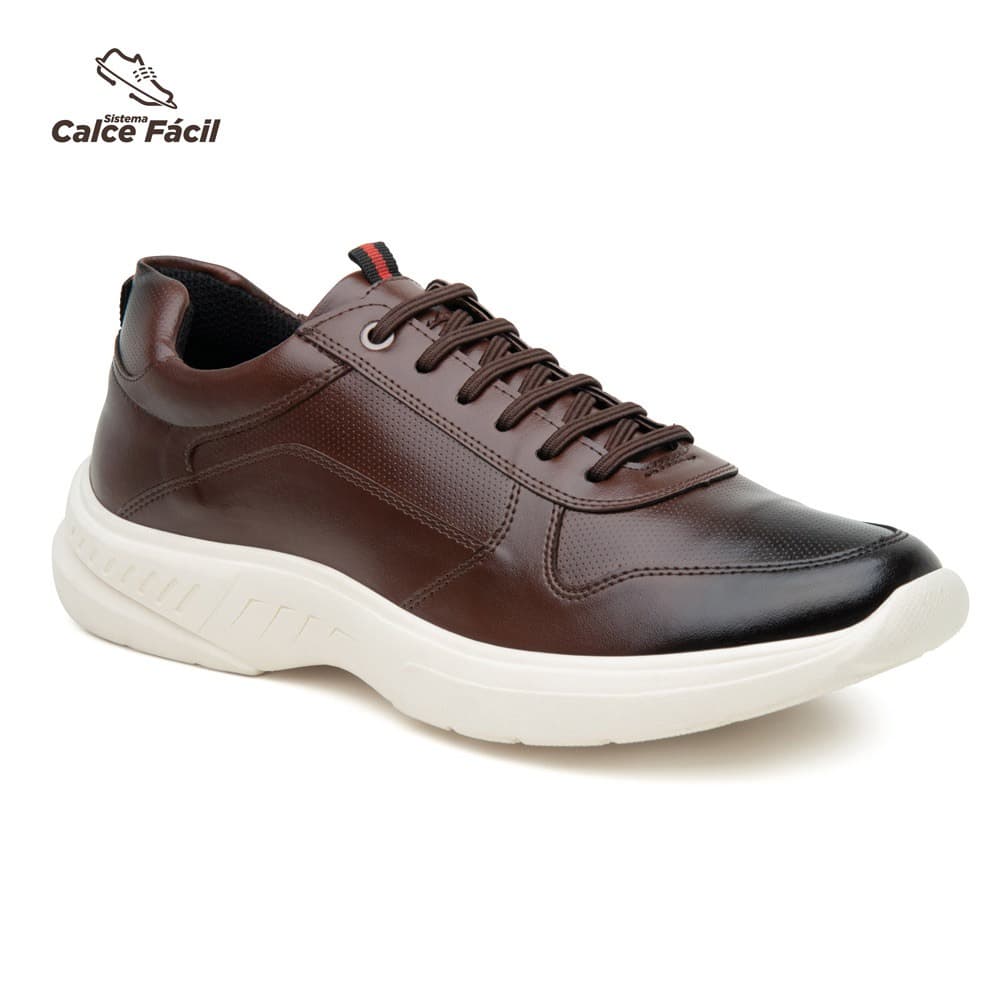 Tênis masculino casual Sneaker couro Sola de Gel Antiderrapante Macio Confortável Envio imedianto