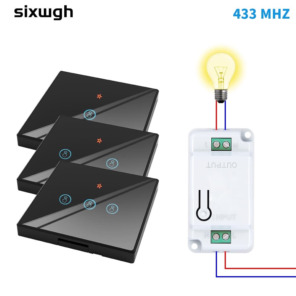 Interruptor Sem Fio Touch Switch Inteligente De Parede Kit De Retroajuste