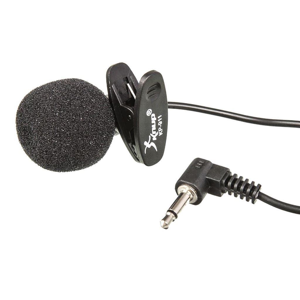 Microfone de lapela Knup Kp-911 Preto
