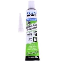 Silicone Cola Acético Transparente Adesivo Construção 50g - Tekbond