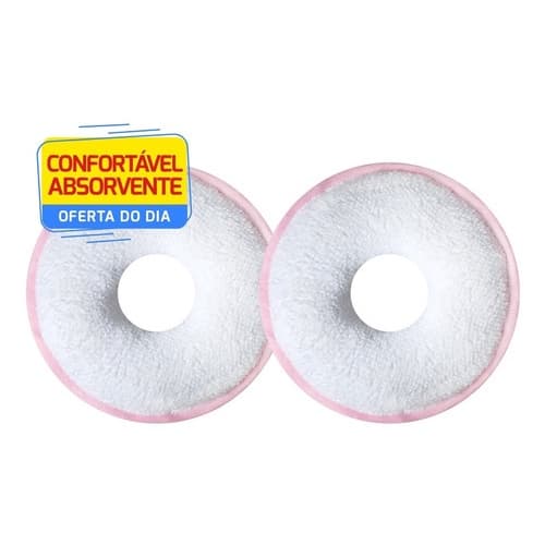 Kit 2 Rosquinhas De Amamentação Absorventes Seios Lavável
