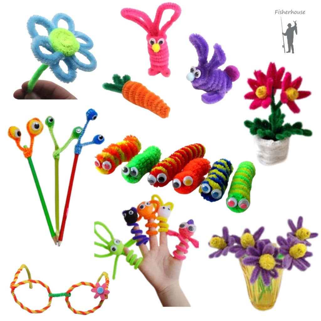 50 Haste de chenille limpador de cachimbo colorido