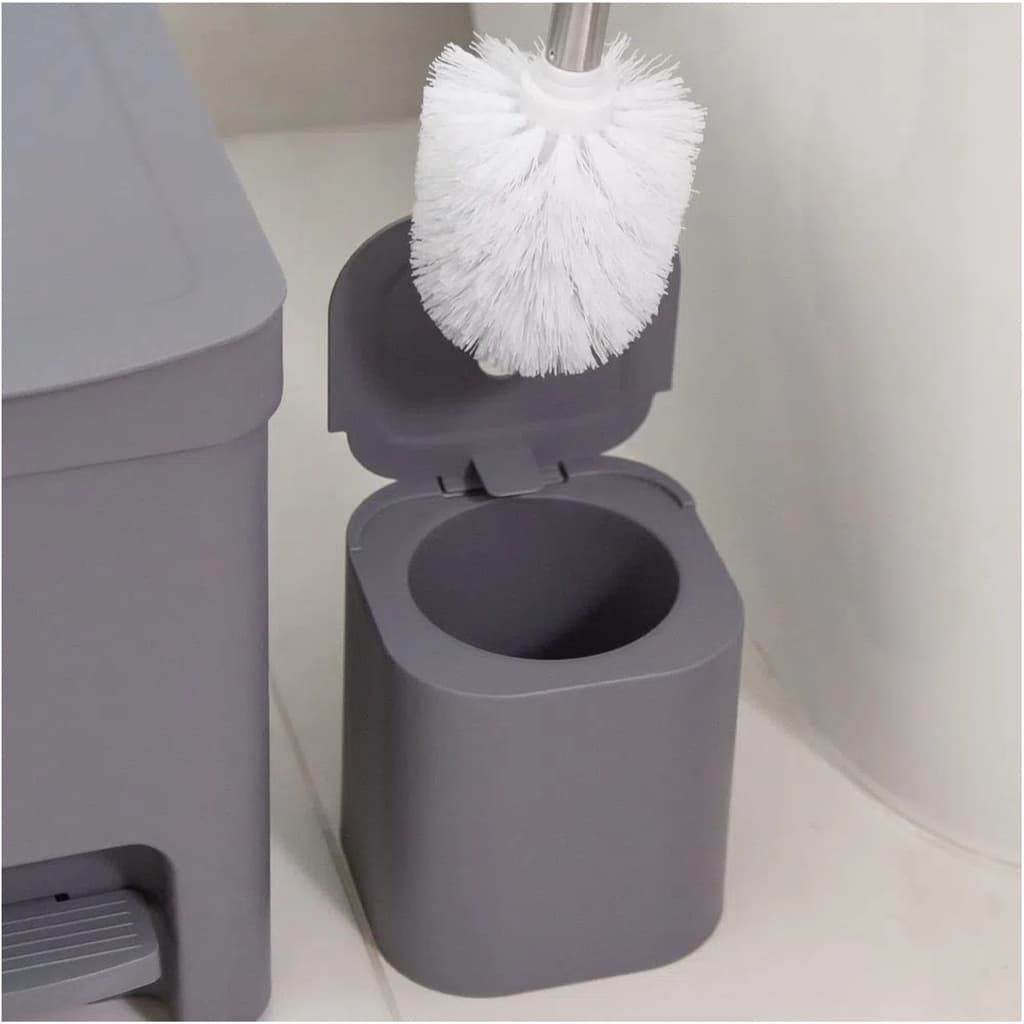 Escova Sanitária De Piso Com Suporte Banheiro Dual Cores Limpeza Higienização Ou