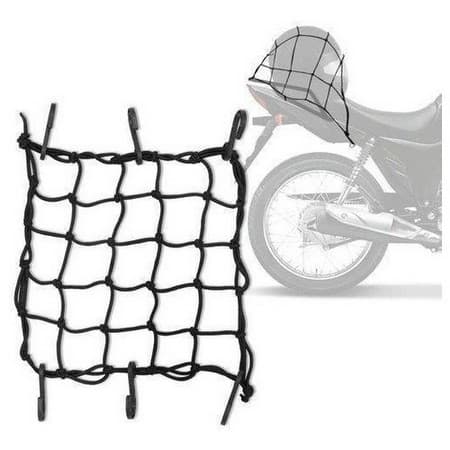 Rede Elástico Redinha Tipo Aranha Bagageiro Moto Capacete Ganchos